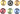 Quarq Battery Colored Decals - Black Grey Red Blue Orange Green and Yellow