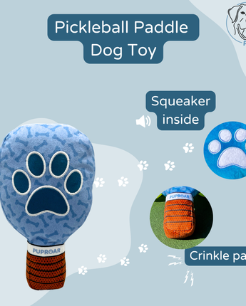 Pickleball Squeaky and Crinkly Dog Toy