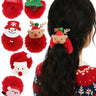 Christmas Charm Fuzzy Faux Fur Scrunchies - Gio's Outdoors -Cap Zone