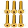 Better Bolts Titanium Water Bottle Cage Bolts20mm Gold 6/Count