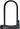 Abus Buffo U-Lock - 4 x 9" Keyed Black Includes bracket