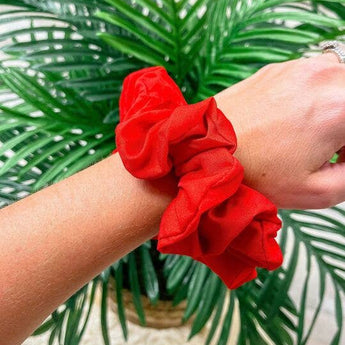 Game Day Solid Scrunchie - Red - Gio's Outdoors