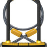 OnGuard PitBull Series U-Lock - 4.5 x 9" Keyed BLK/YLW Includes cable bracket