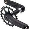 Samox Silver DH-1 Crankset - 155mm 3-Bolt Direct Mount 34t Chainring 28.99mm Aluminum Spindle BLK