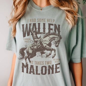 Wallen Malone Country Music Nashville Concert  Graphic Tee - Gio's Outdoors