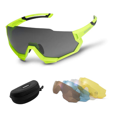 ROCKBROS Polarised Sports Sunglasses with 4 Interchangeable Lens - Gio's Outdoors -ROCKBROSUSA