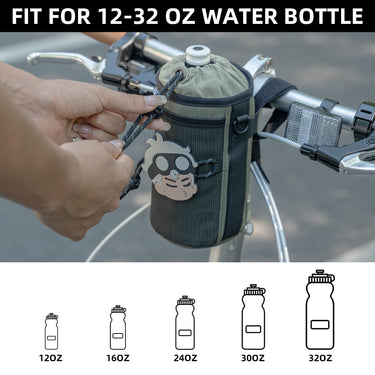 ROCKBROS Bike Water Bottle Holder with Mesh Pockets for Kids Adults - Gio's Outdoors -ROCKBROSUSA