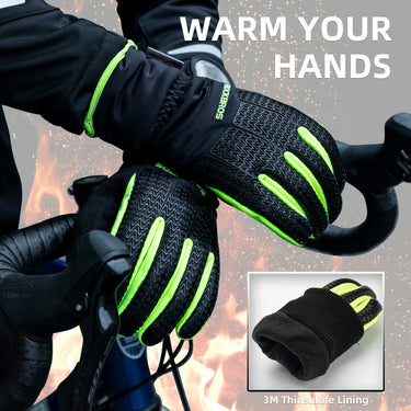 ROCKBROS Winter Cycling Gloves, Windproof Thermal Touchscreen Gloves for Men  Women - Gio's Outdoors -ROCKBROSUSA