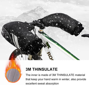 ROCKBROS Thinsulate Windproof Thermal Mountain Bike Handlebar Mittens - Gio's Outdoors -ROCKBROSUSA