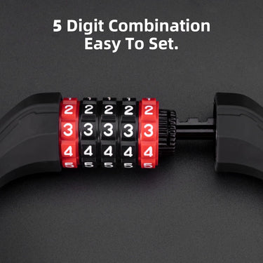 5-Digit Bike Lock Cable 70 Inch Combination Lock (5.9ft) - Gio's Outdoors -ROCKBROSUSA