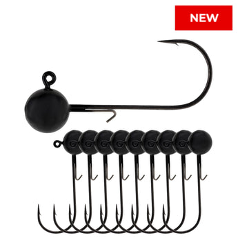 Reaction Tackle Lead Ball Jigs (10-Pack) – Premium Round Jig Heads for Soft Plastics - New - Gio's Outdoors