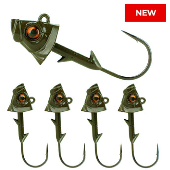 Reaction Tackle Lead Fish Head Jigs - 5-PACK - New - Gio's Outdoors