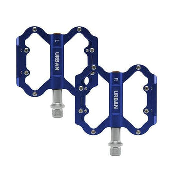 Lightweight Flat Platform MTB Pedals - Blue