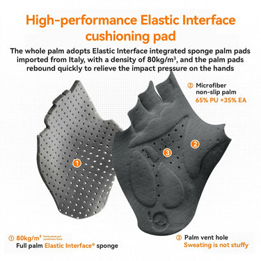 ROAD TO SKY Elastic Interface® Cycling Half Finger Gel Padded Gloves - Gio's Outdoors -ROCKBROSUSA