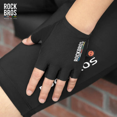 ROAD TO SKY Elastic Interface® Cycling Short Finger Gel Padded Gloves - Gio's Outdoors -ROCKBROSUSA
