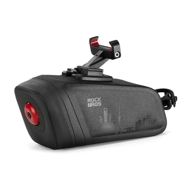 ROCKBROS Bike Saddle Bag Waterproof with Brake Sensor Tail Light - Gio's Outdoors -ROCKBROSUSA