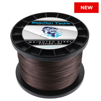 Reaction Tackle Weighted Stainless Steel Trolling Line 45LB- Premium Weighted Fishing Wire - New - Gio's Outdoors