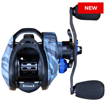 Reaction Tackle Baitcasting Fishing Reel- StreamX Edition- 7.5:1 gear ratio - NEW - Gio's Outdoors
