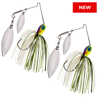 Reaction Tackle Tungsten Spinnerbait Jigs – 2-Pack, Double Willow Blade - New - Gio's Outdoors