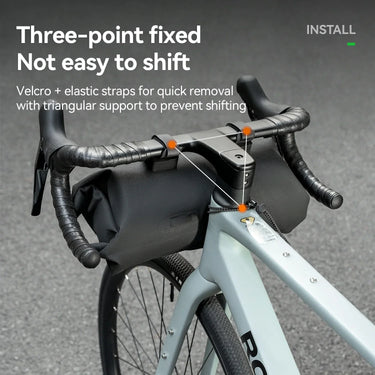 RideMate 100% Waterproof Bike Handlebar Bag 8L Double-sided Opening Expanded Capacity - Gio's Outdoors -ROCKBROSUSA