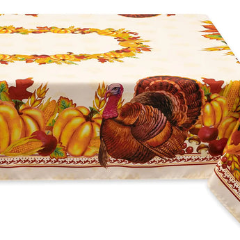 YiHomer Fall Thanksgiving Tabletop Collection for Kitchen Dining Decoration Parties Harvest Harvest Party Tablecloth 52 x 70 Rectangle